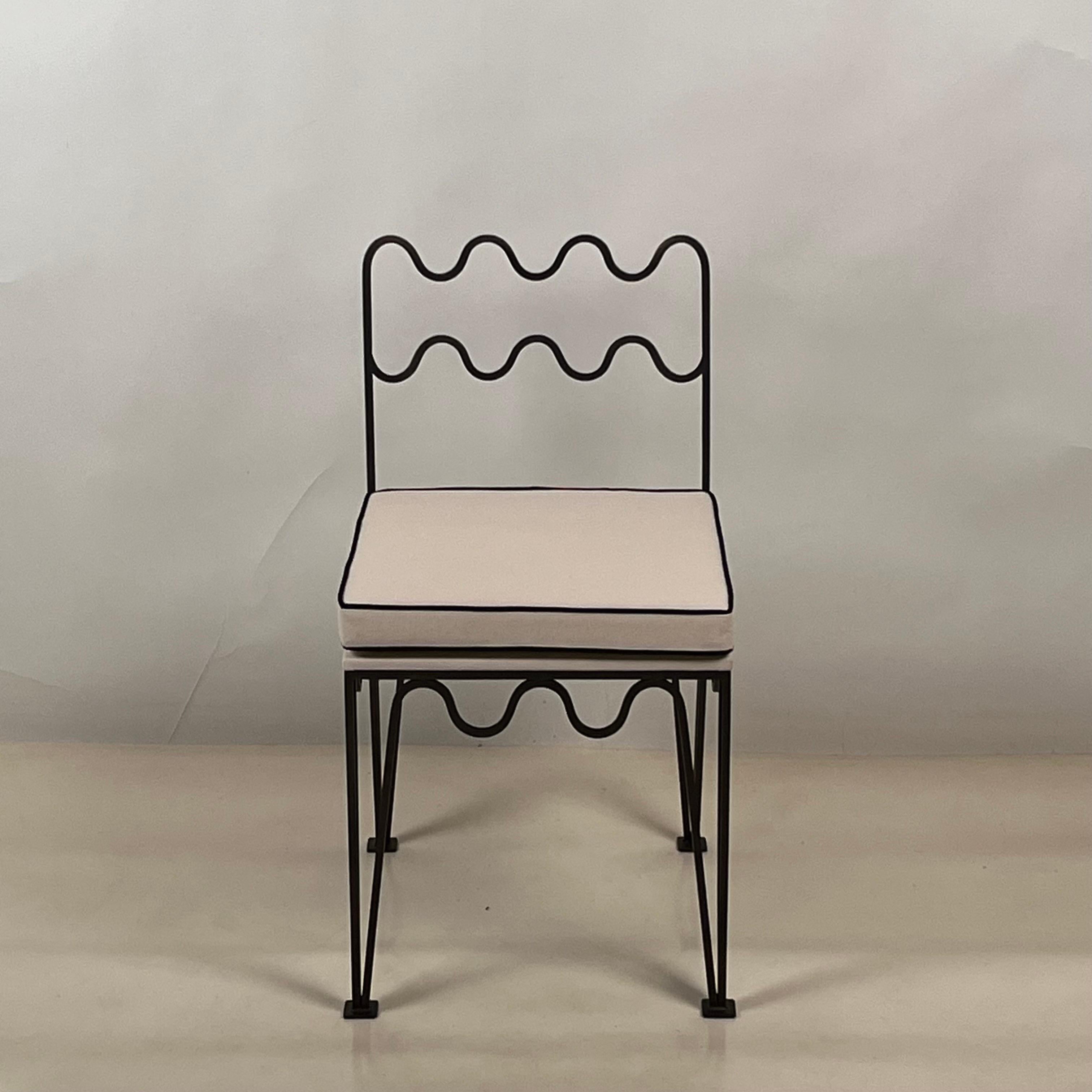 Powder-Coated Undulating Méandre Chair by Design Frères For Sale