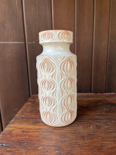 Vase à fleurs vintage psychédélique allemand Op Art W. vintage du milieu du siècle dernier