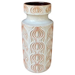 Undulating Op Art W.German Ceramic Flower Vase Vintage Mid-Century Psychedelic