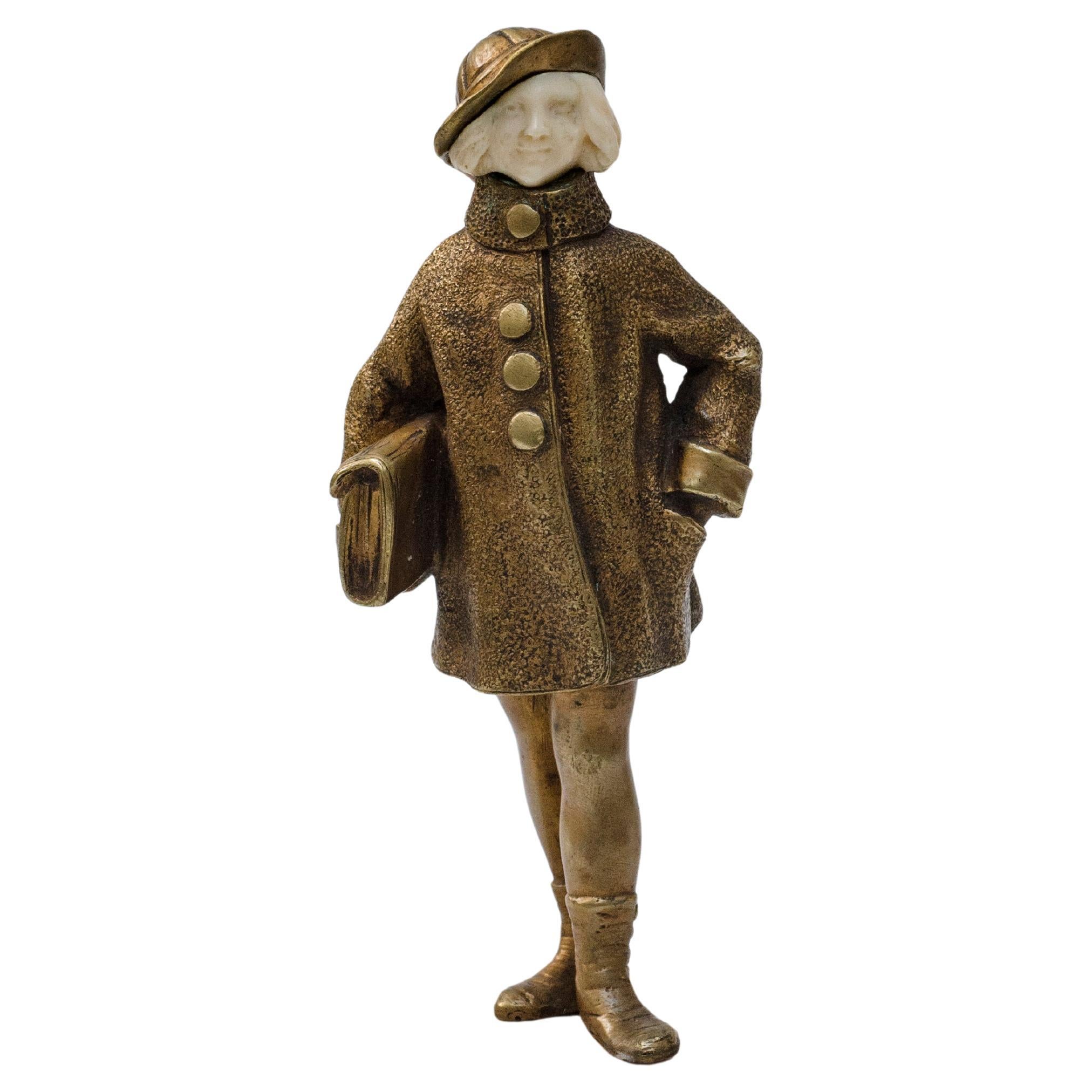 "Une fille élégante sur le chemin de l
école" by Suzanne Bertrand For Sale