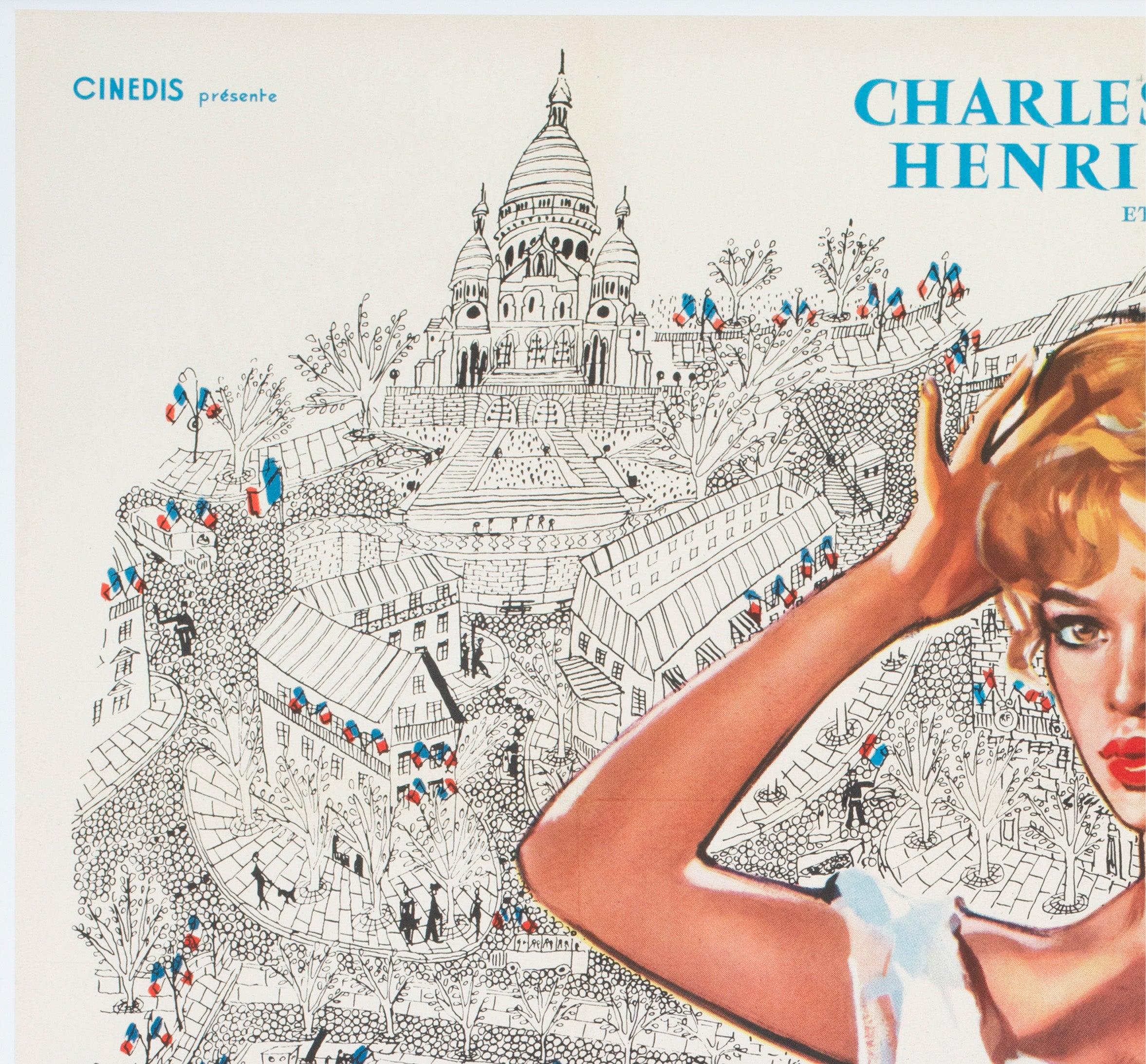 Une Parisienne 1957 Französisch Grande Film Poster im Zustand „Hervorragend“ im Angebot in Bath, Somerset