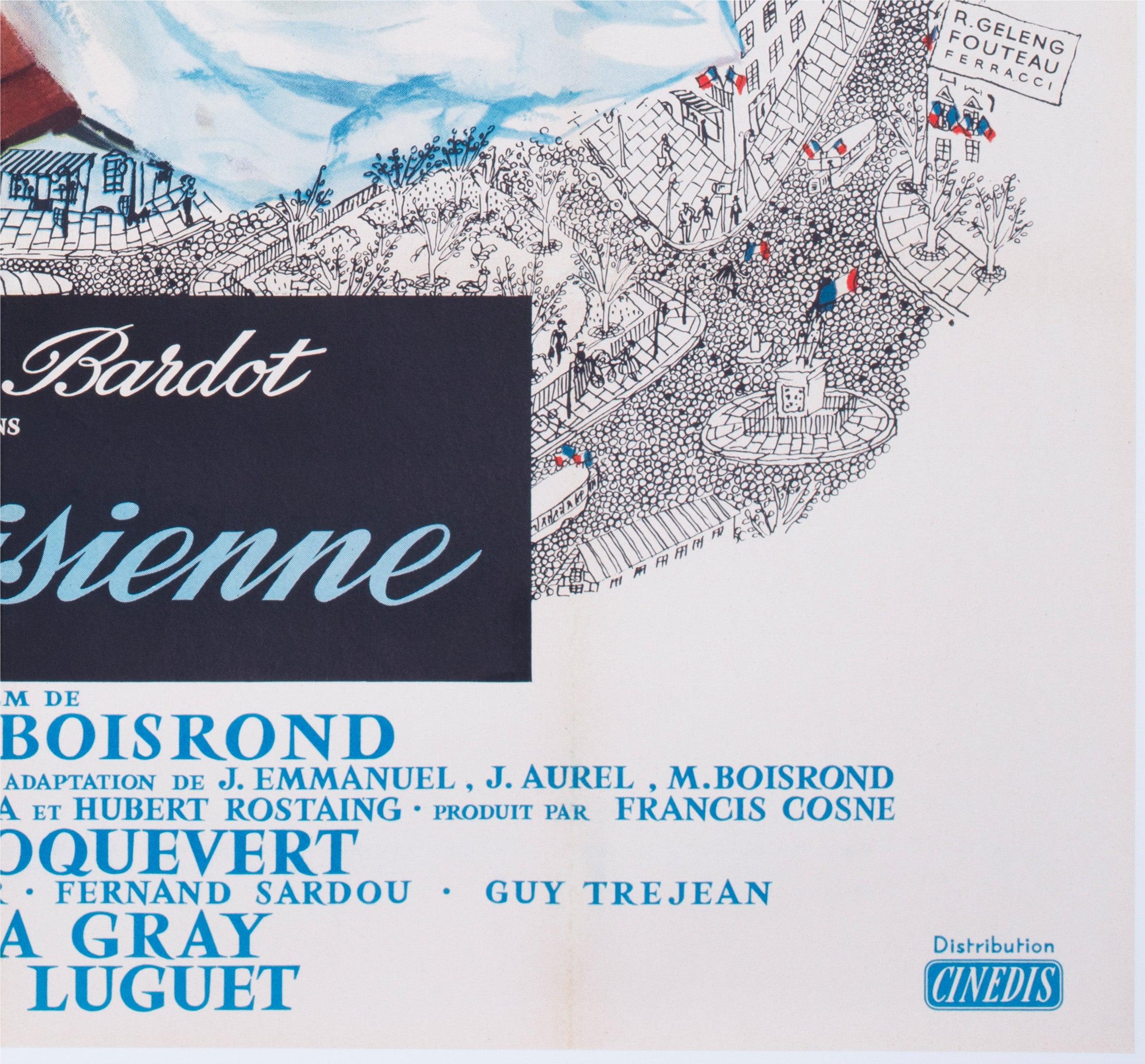Une Parisienne 1957 Französisch Grande Film Poster im Angebot 3