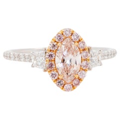 Anello di fidanzamento Uneek in oro bianco e rosa 18 carati