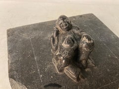 Unfinished Studio Piece Inuit Stone Carving Mother and Child