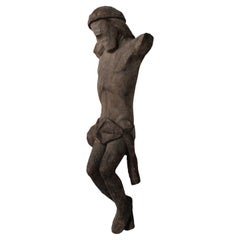 Unfinished wooden corpus christ - early 20th C