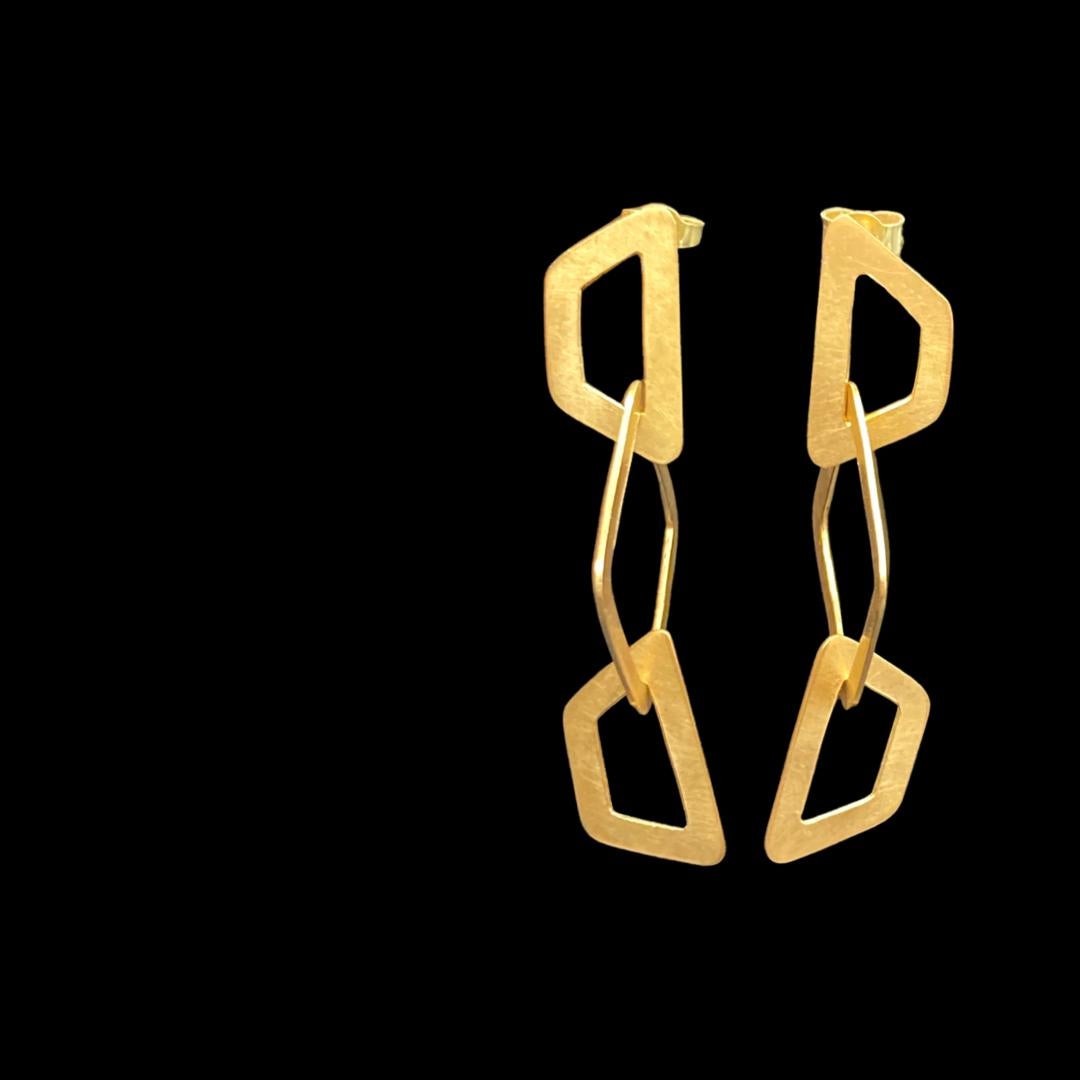 Faltierte Umschlag-Ohrringe, in Gold Vermeil (Zeitgenössisch)