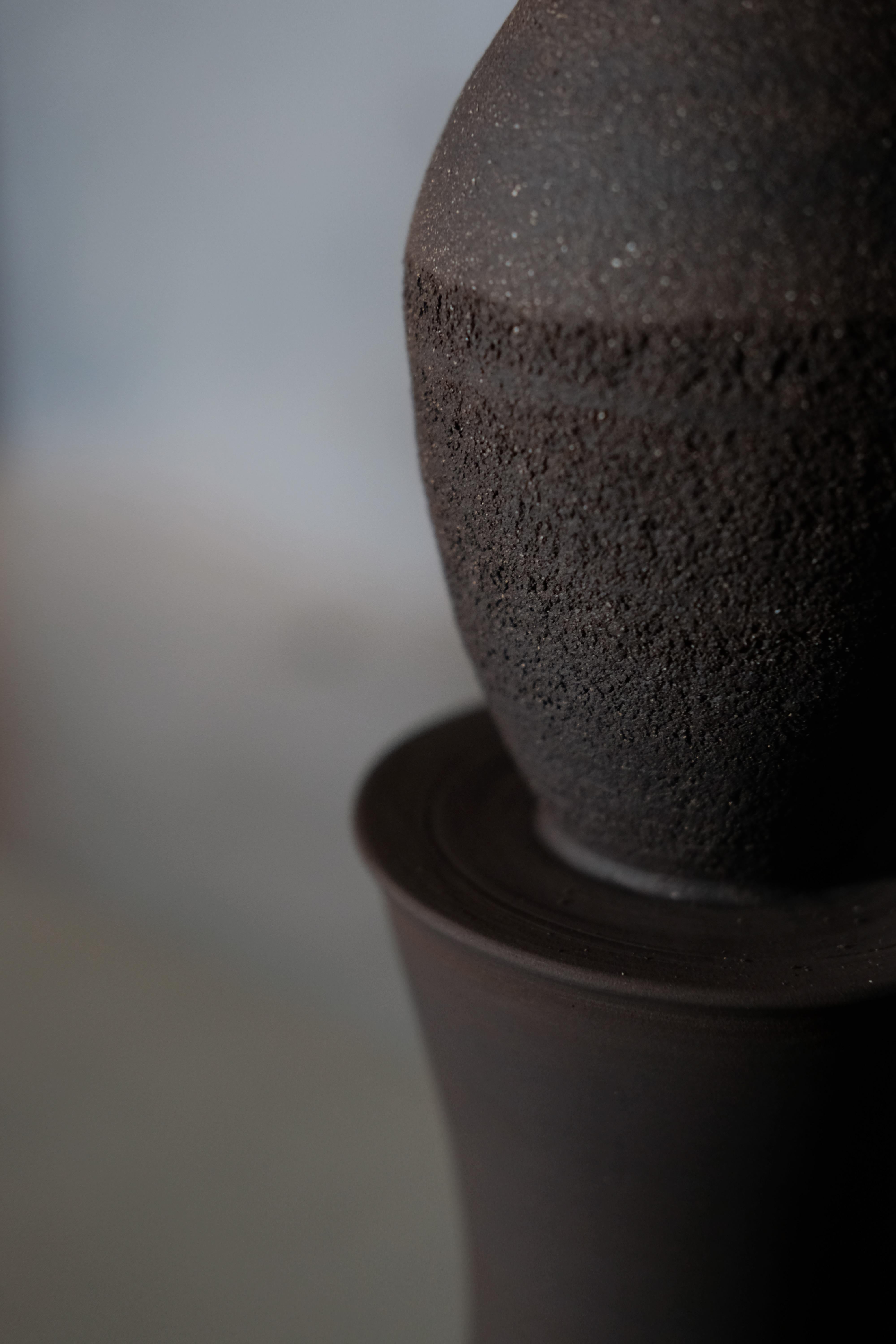 Néerlandais Unfolding Darkness Décorative Stoneware Everyday Sculpture III by Giulia Cosenza en vente