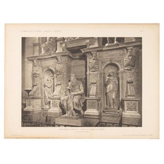 Unframed Architectural Print, Italy, Early 1900s