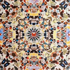 Unframed Damien Hirst Butterfly Kaleidoscope Wallpaper, 2004 UK