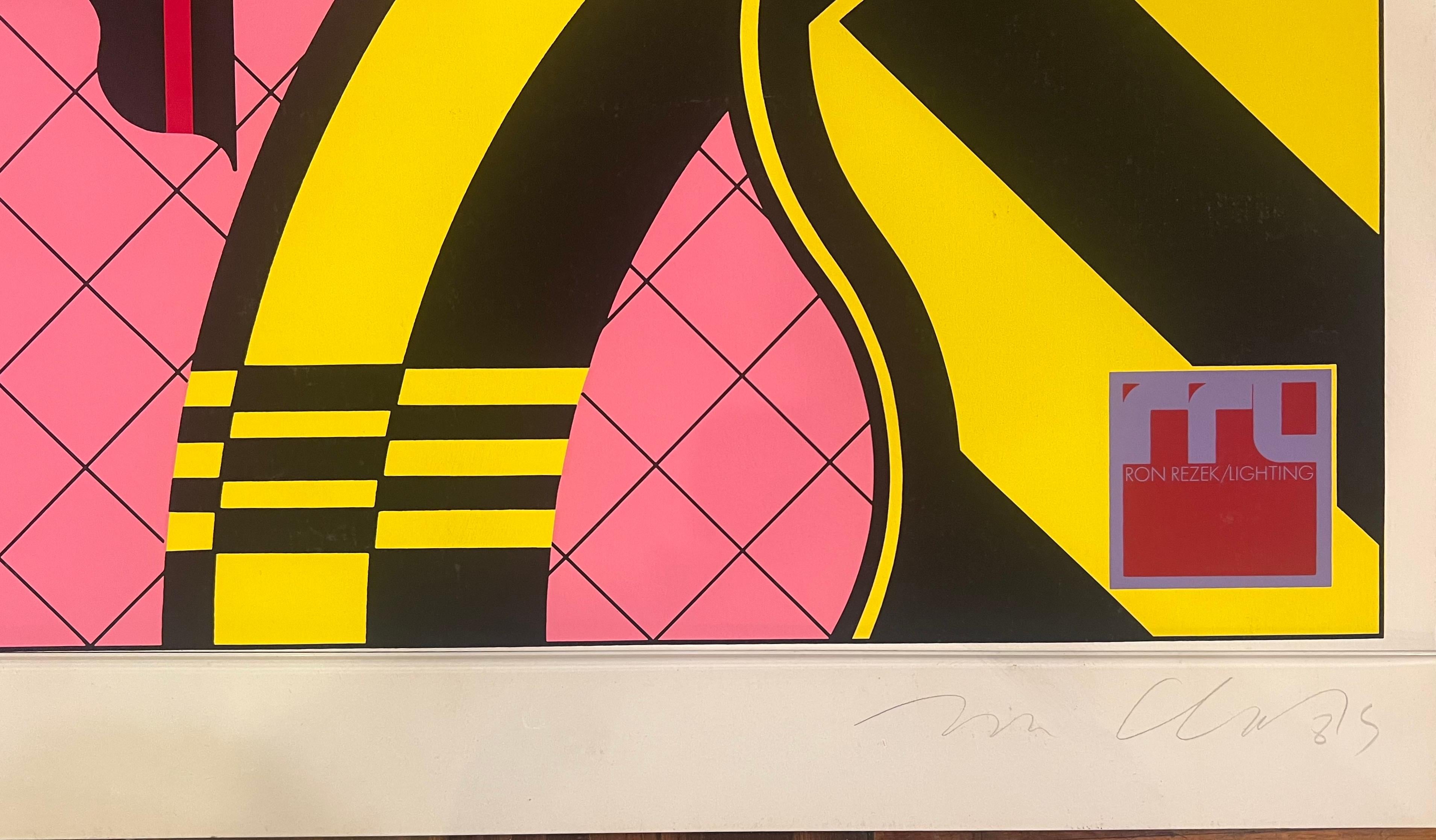 Post-Modern Unframed Signed & Numbered Lithograph By Jayme Odgers for Ron Rezek Lighting