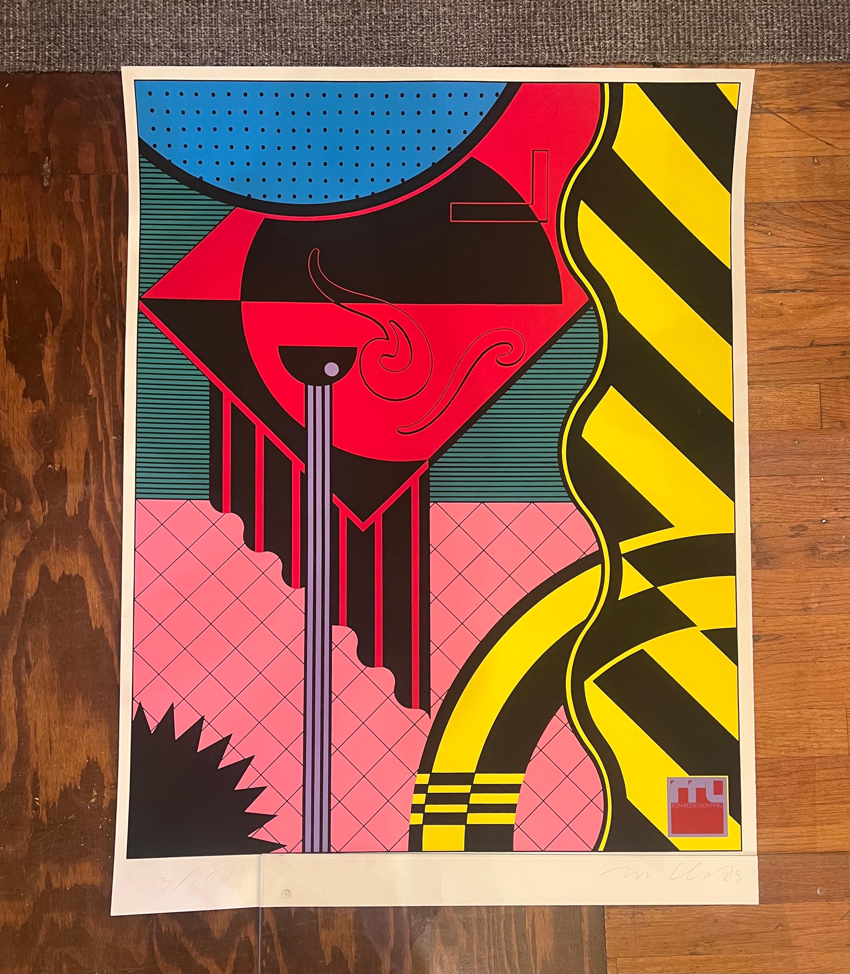 20th Century Unframed Signed & Numbered Lithograph By Jayme Odgers for Ron Rezek Lighting