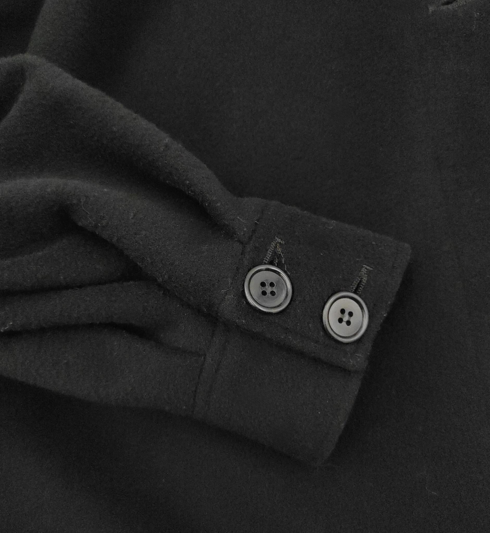 Cappotto Ungaro anni '80 in lana nera in vendita 1