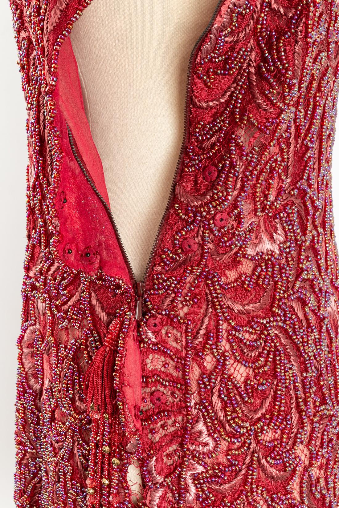 Vestido de Noche Bordado con Cuentas Ungaro, Talla 36FR en venta 5