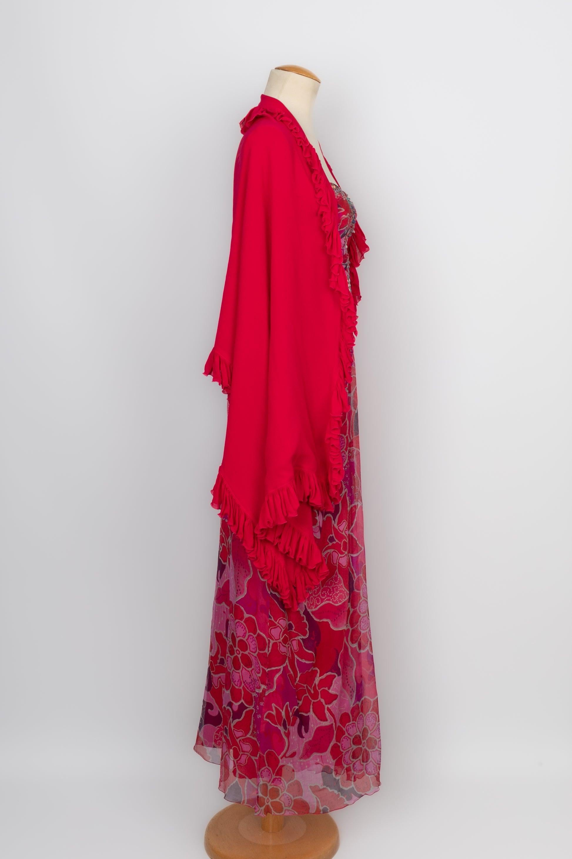 Ungaro Bustier Dress in Pink Tones In Good Condition For Sale In SAINT-OUEN-SUR-SEINE, FR