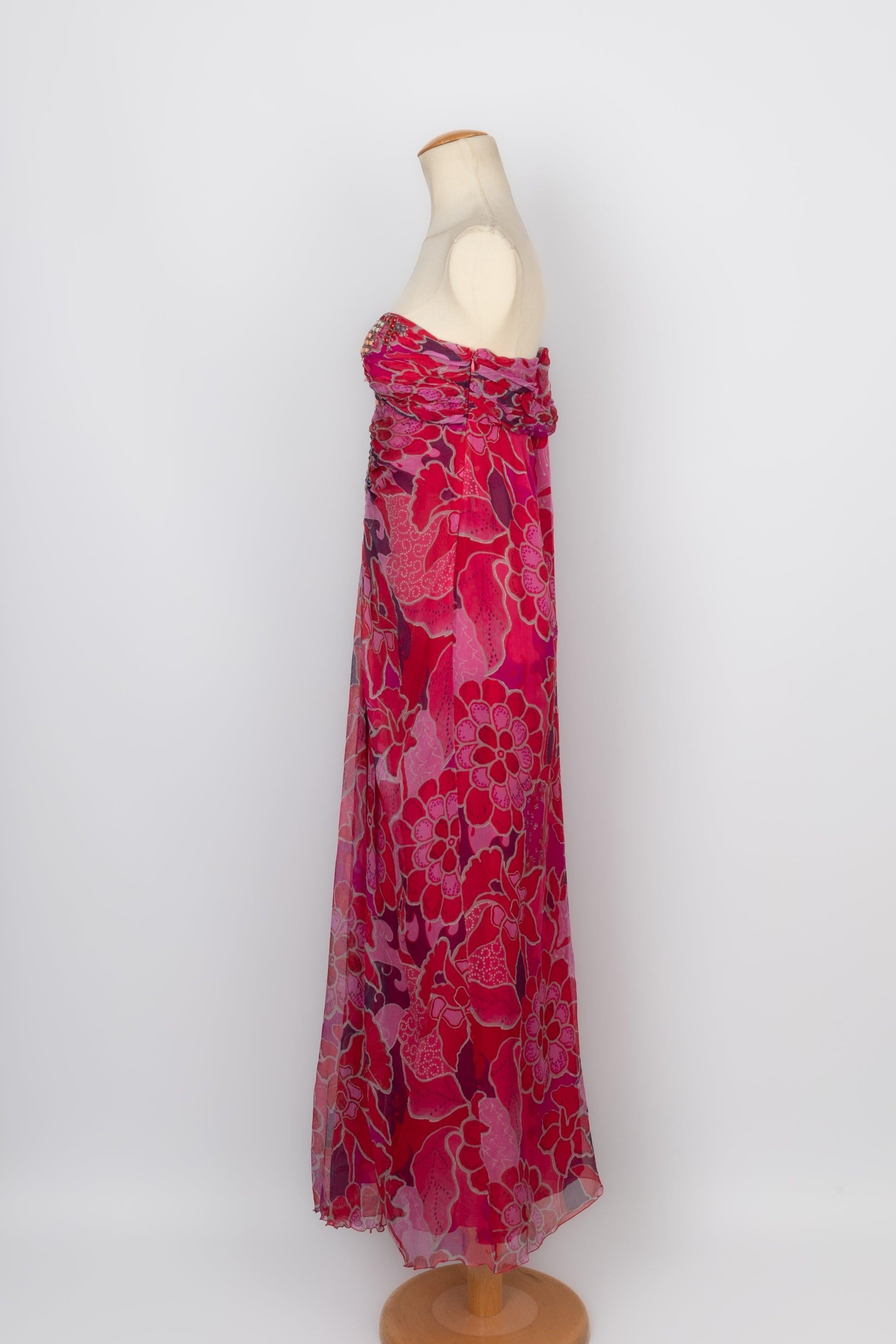 Women's Ungaro Bustier Dress in Pink Tones For Sale