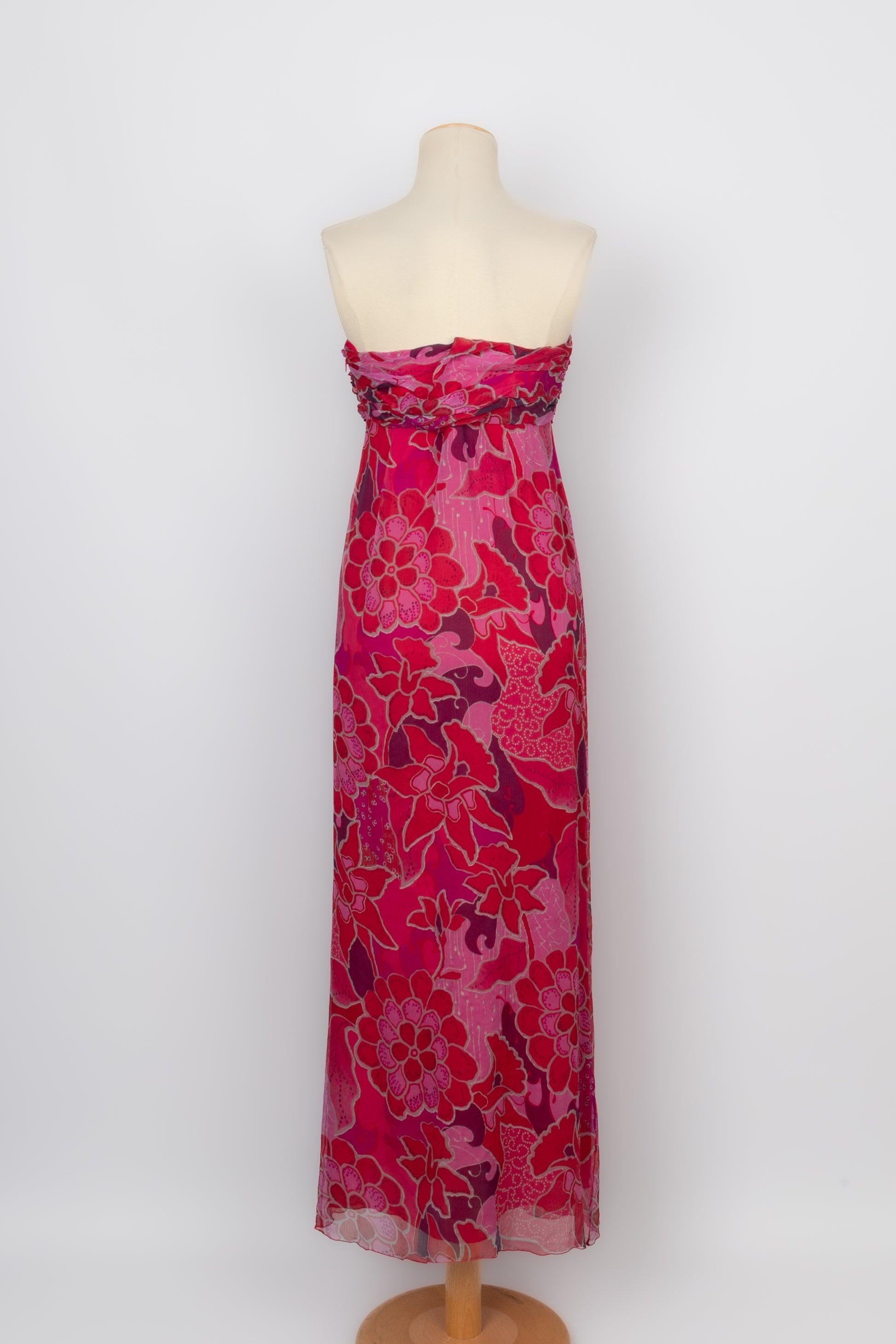 Ungaro Bustier Dress in Pink Tones For Sale 1
