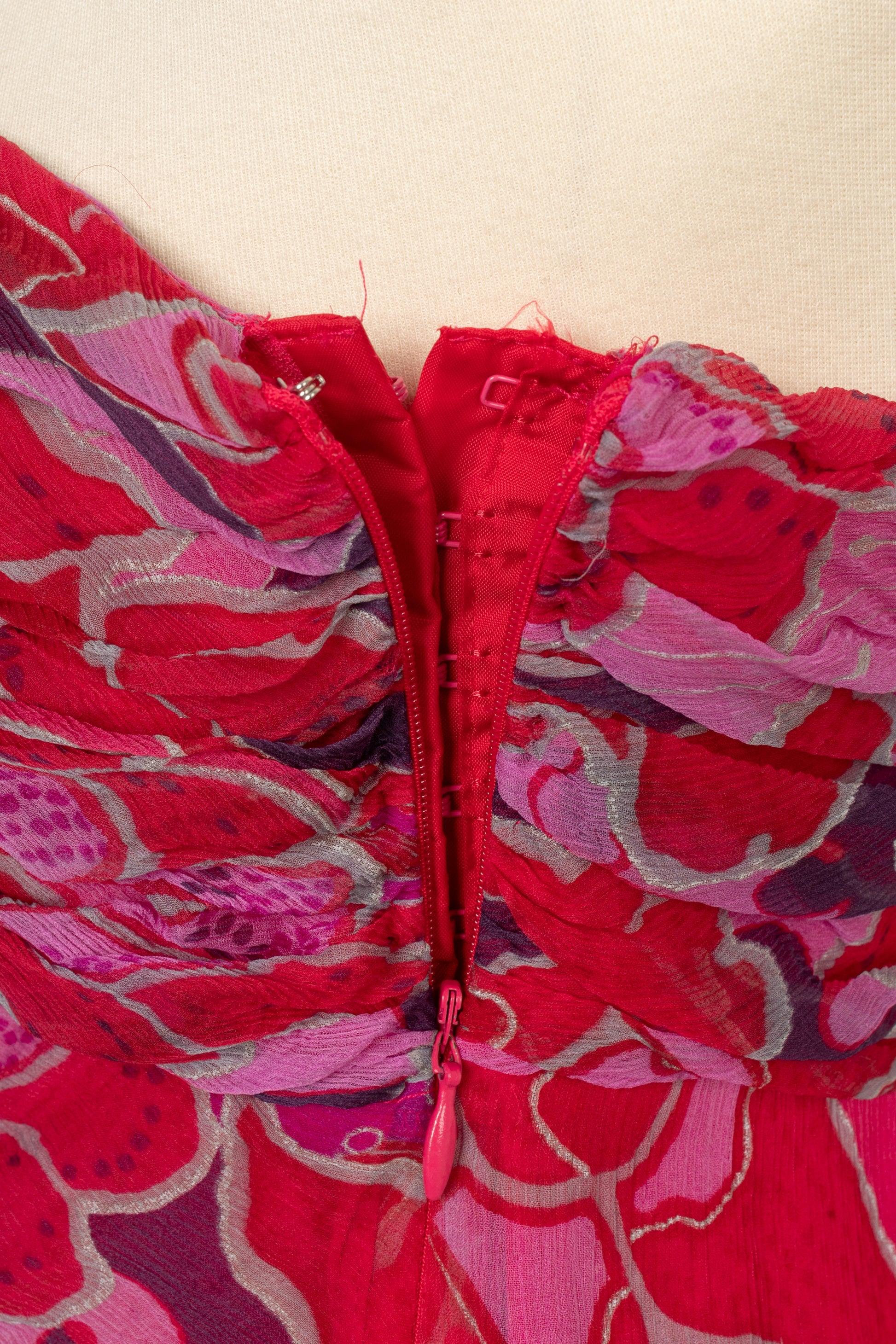 Ungaro Bustier Dress in Pink Tones For Sale 3