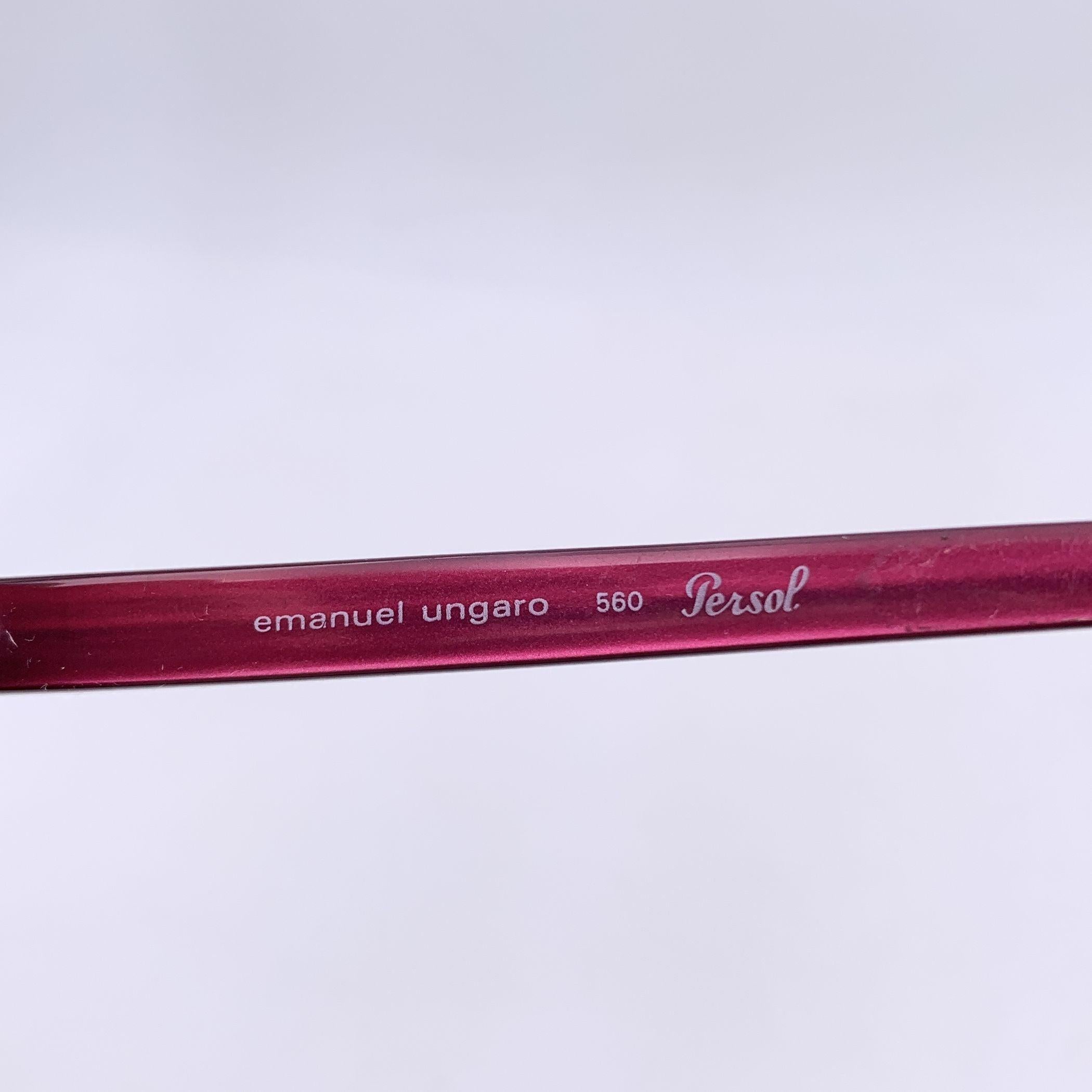 Occhiali da sole Ungaro by Persol Nero Rosa Mod. 560 1R 53-70 140 mm In condizioni ottime in vendita a Rome, Rome