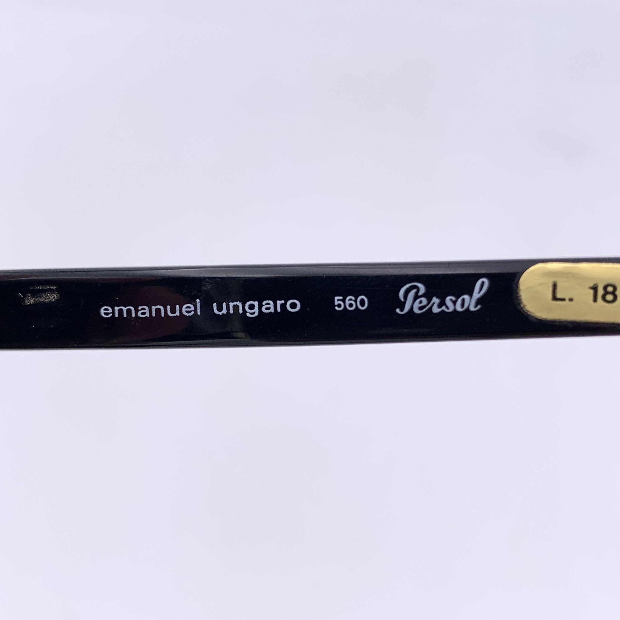 Occhiali da sole Ungaro by Persol neri Mod. 560 1M 55-72 135 mm In condizioni ottime in vendita a Rome, Rome