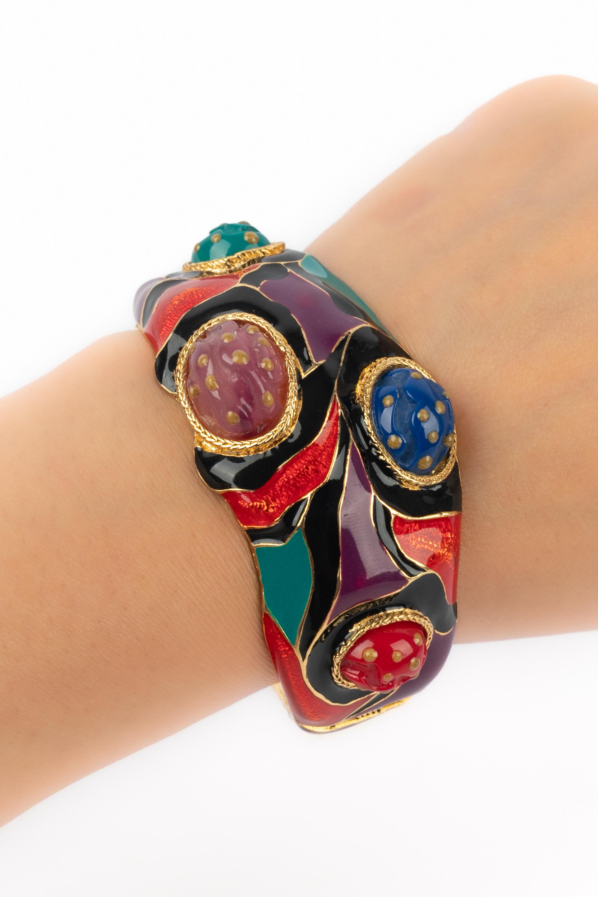Bracelet émaillé Ungaro en vente 6