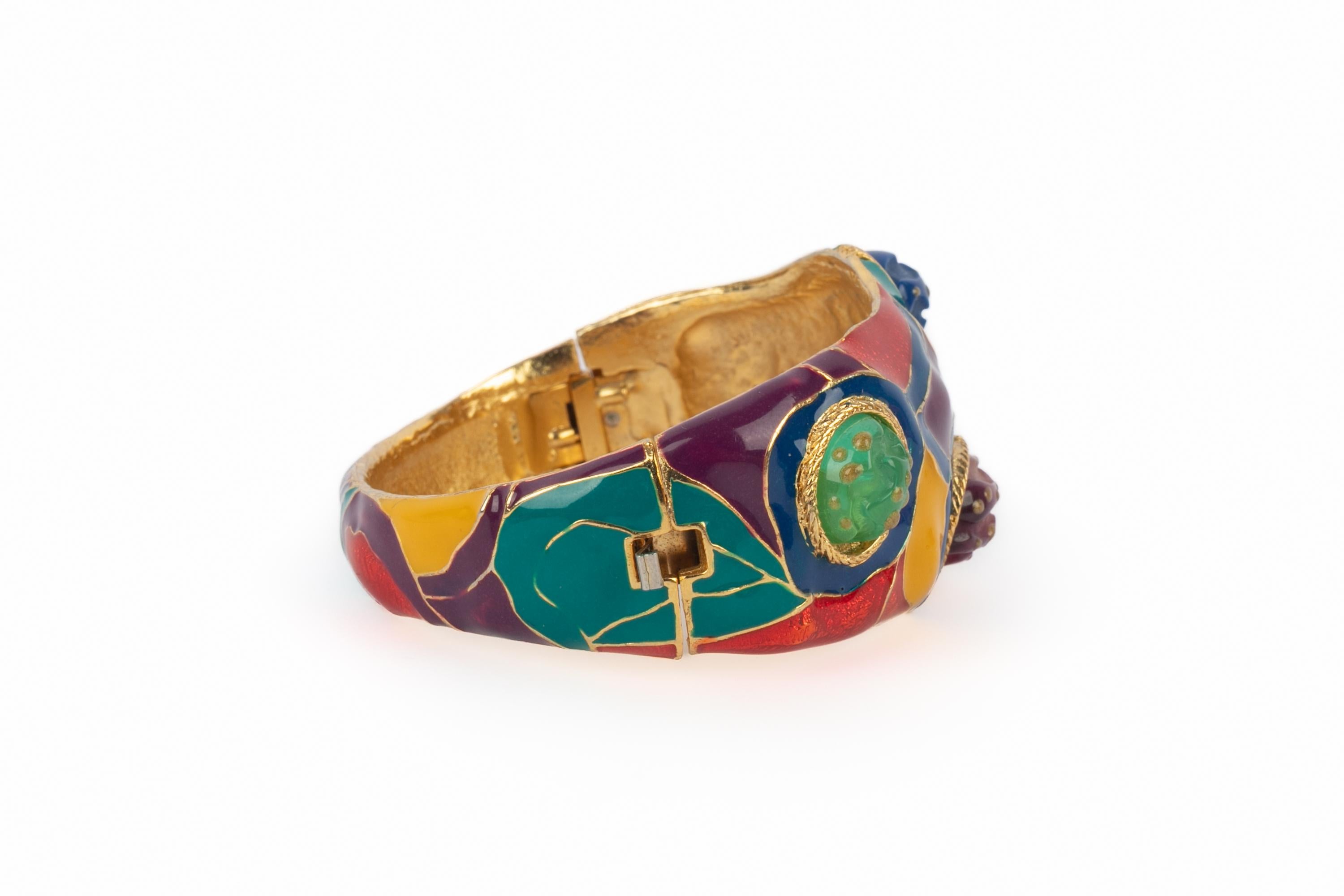 Bracelet émaillé Ungaro en vente 2