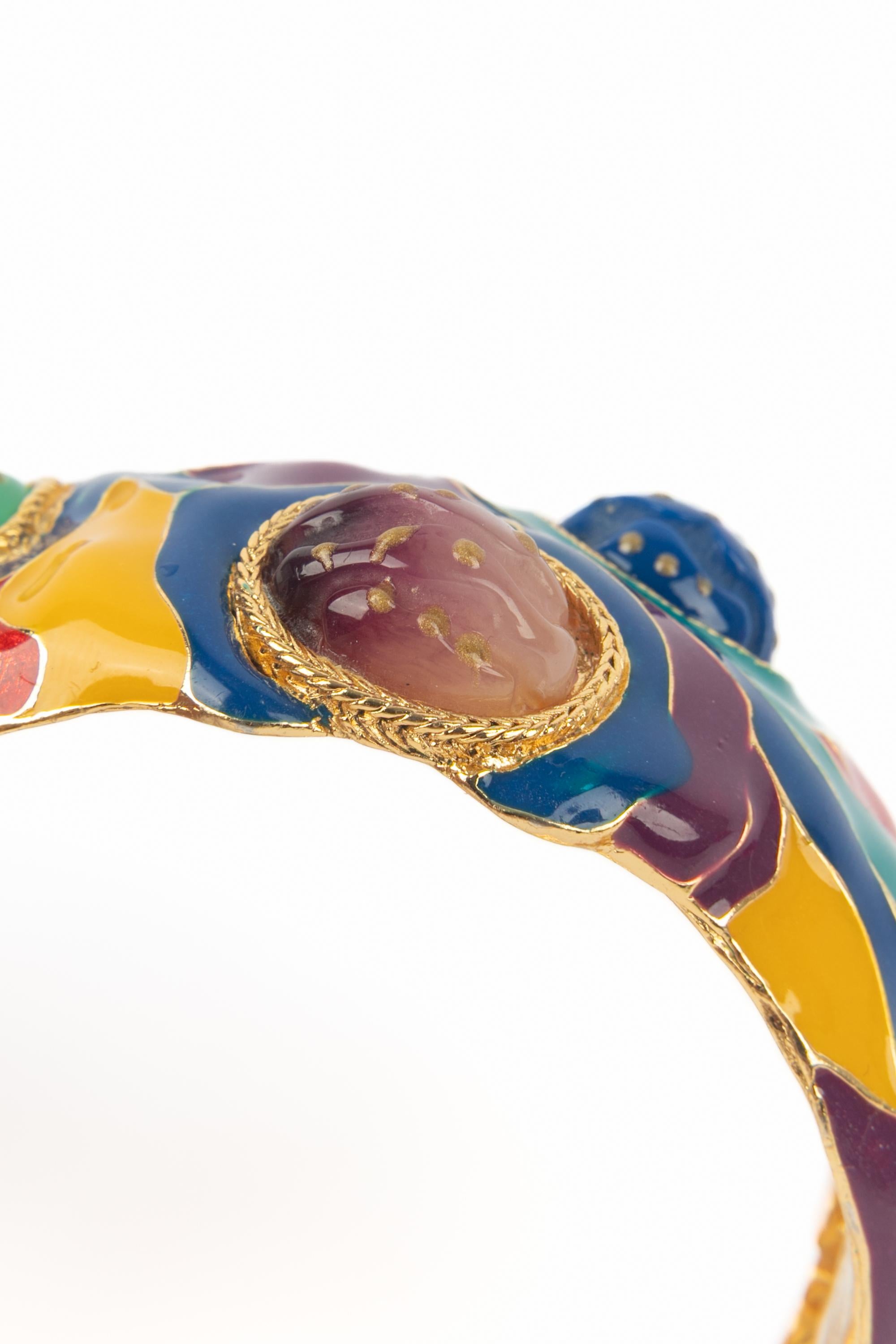 Bracelet émaillé Ungaro en vente 3