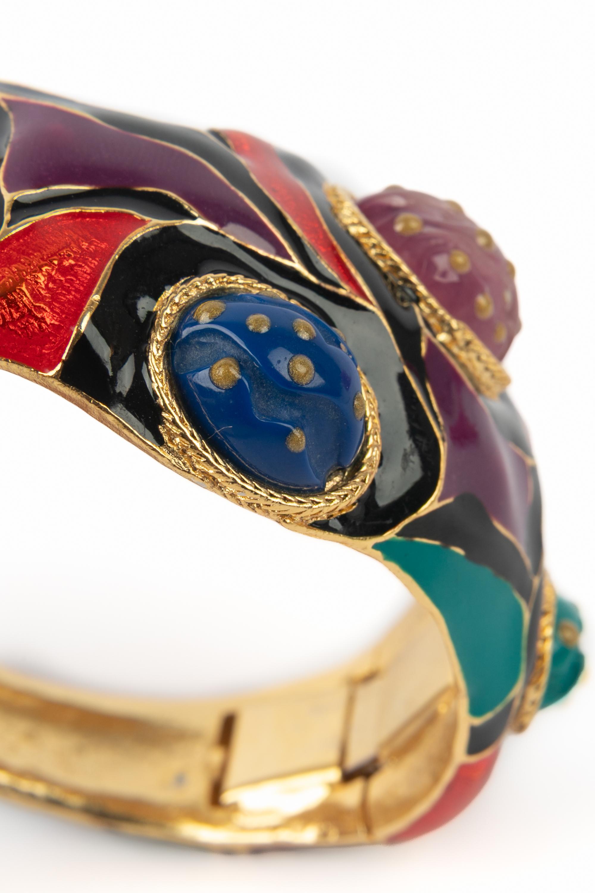 Bracelet émaillé Ungaro en vente 3