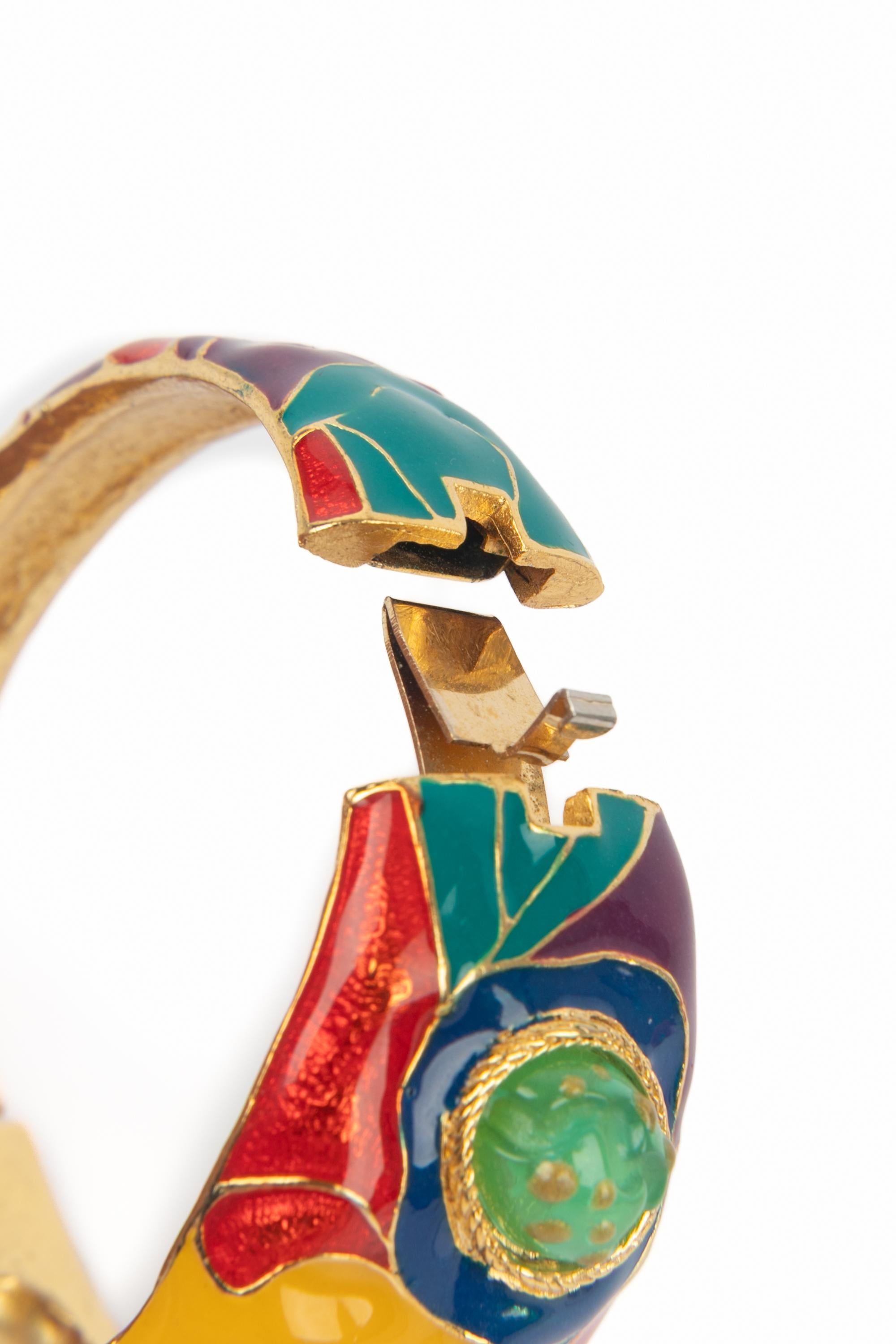Bracelet émaillé Ungaro en vente 4