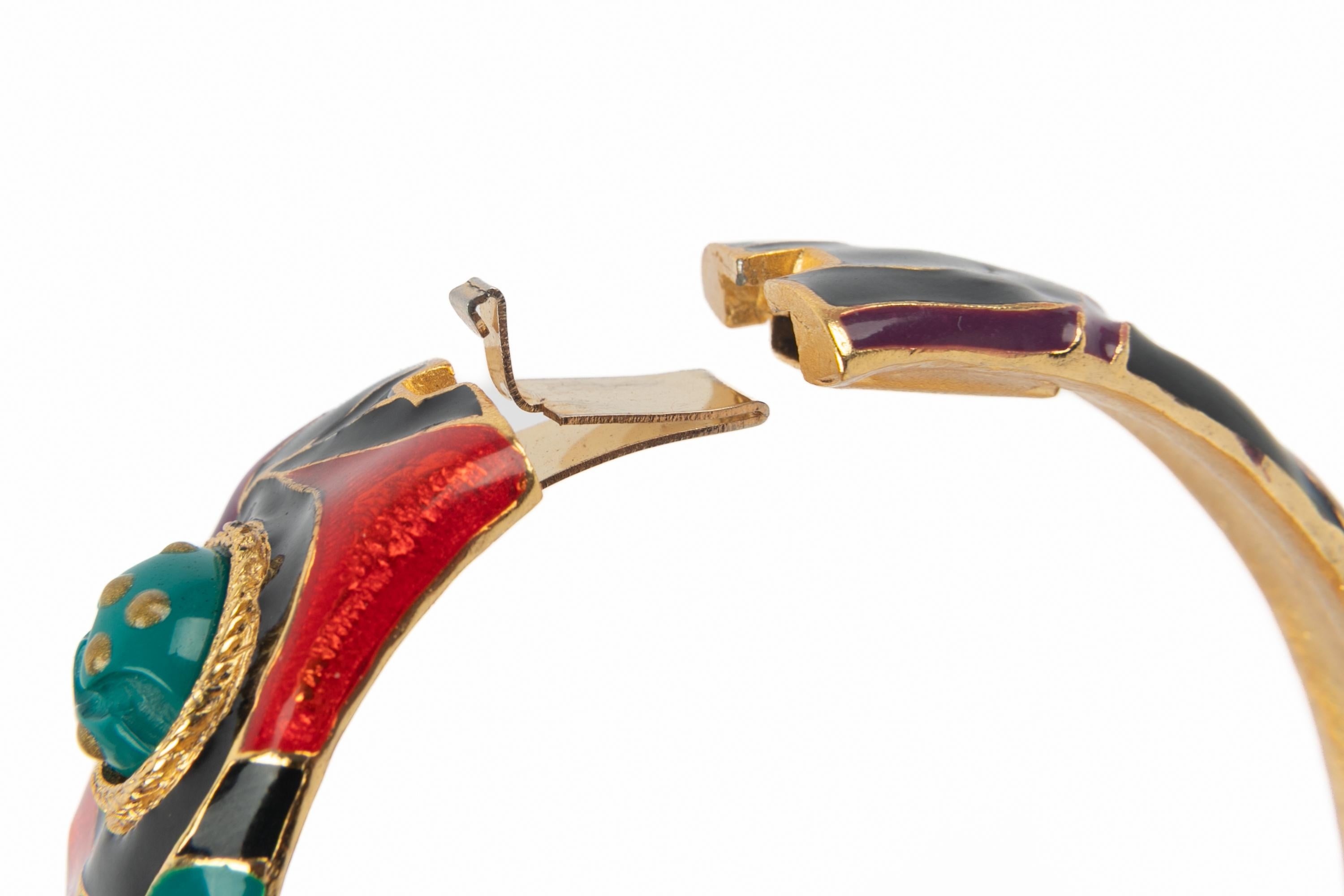 Bracelet émaillé Ungaro en vente 4