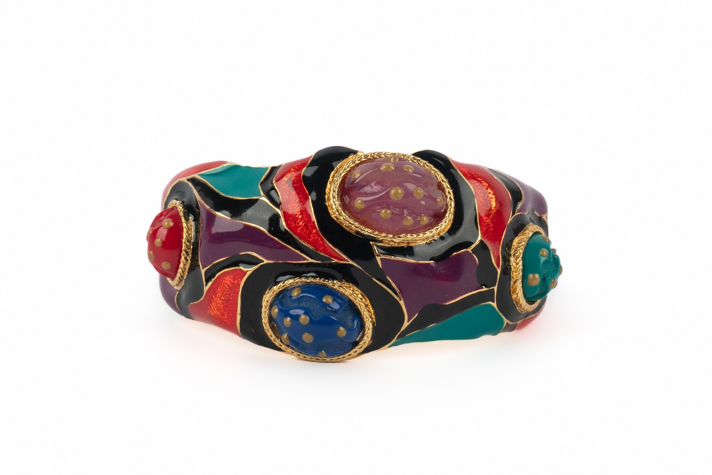 Bracelet émaillé Ungaro en vente