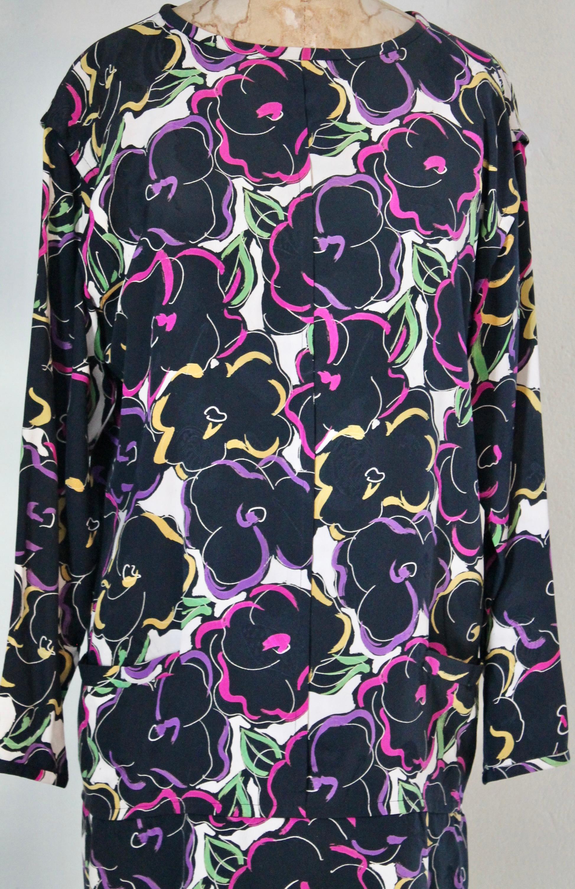 Women's Ungaro Floral Day Dress For Sale