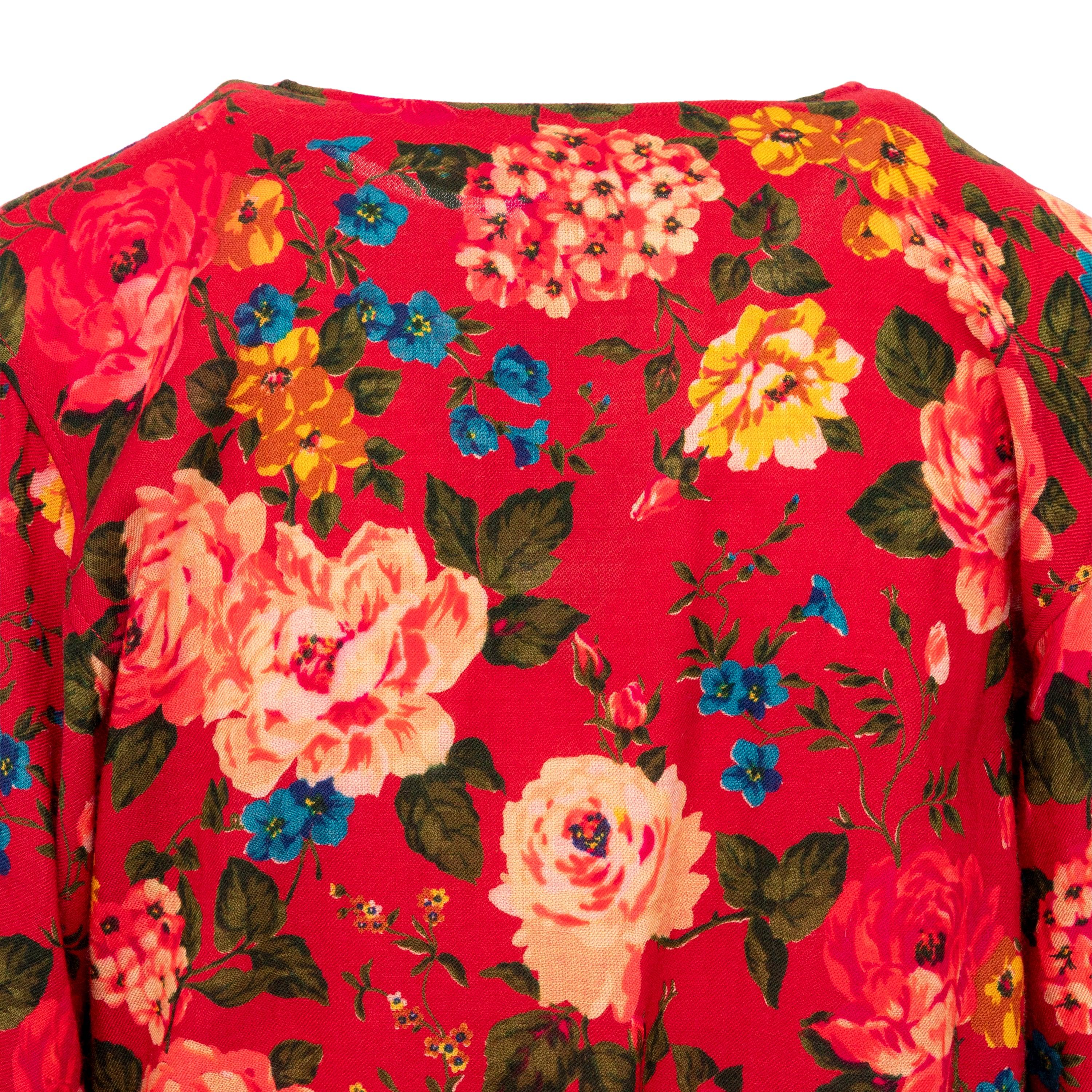 Women's Ungaro Floral Printed Wool Top - '90s For Sale