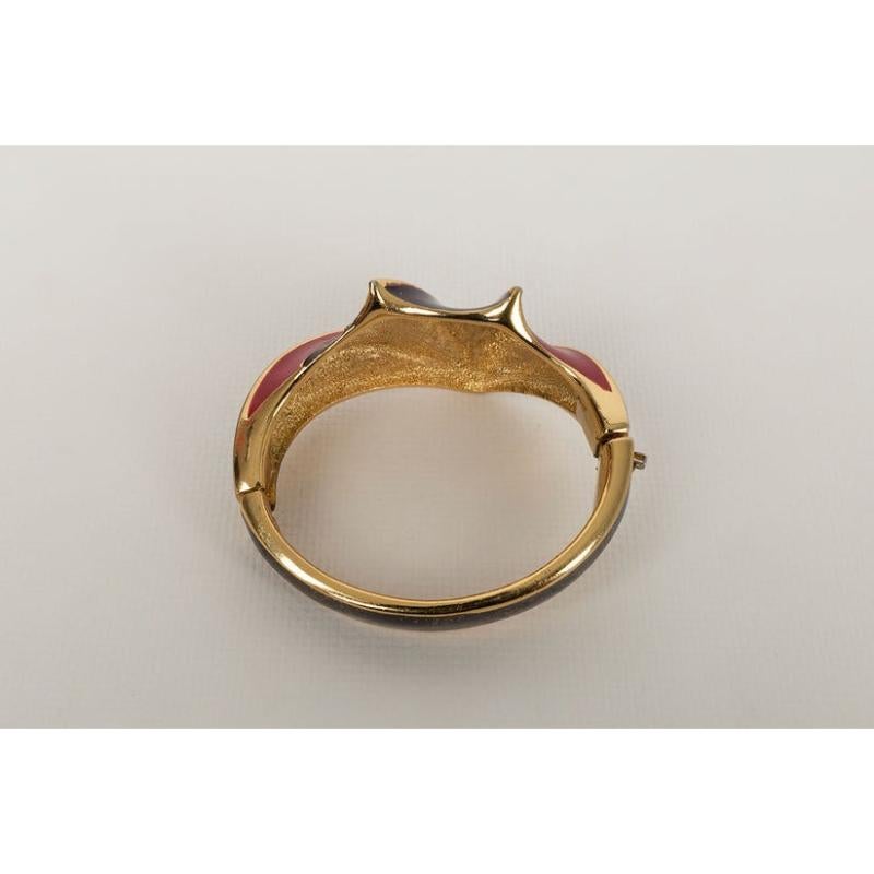 Women's Ungaro Golden Enamelled Metal Bracelet For Sale