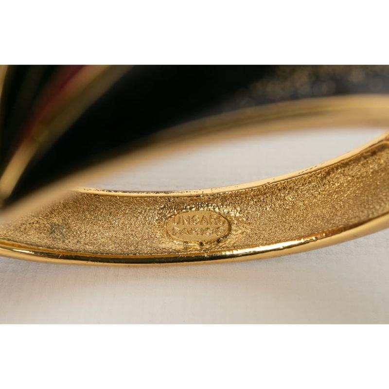 Ungaro Golden Enamelled Metal Bracelet For Sale 4