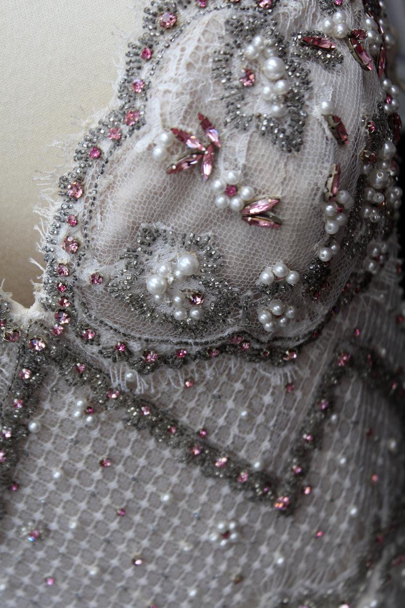 Ungaro Haute Couture Kleid mit Spitzenstickerei, Größe 36FR, Ungaro im Angebot 4