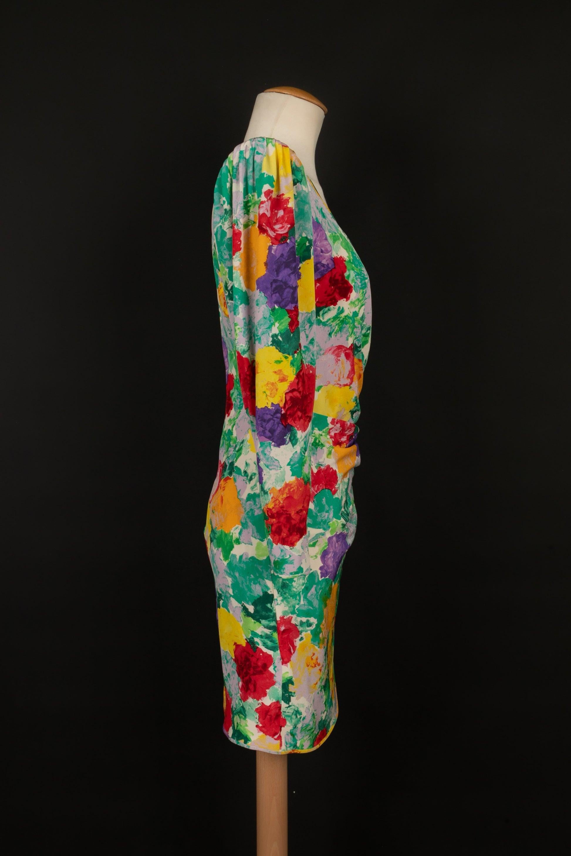 Women's Ungaro Multicolored Crepe Dress For Sale