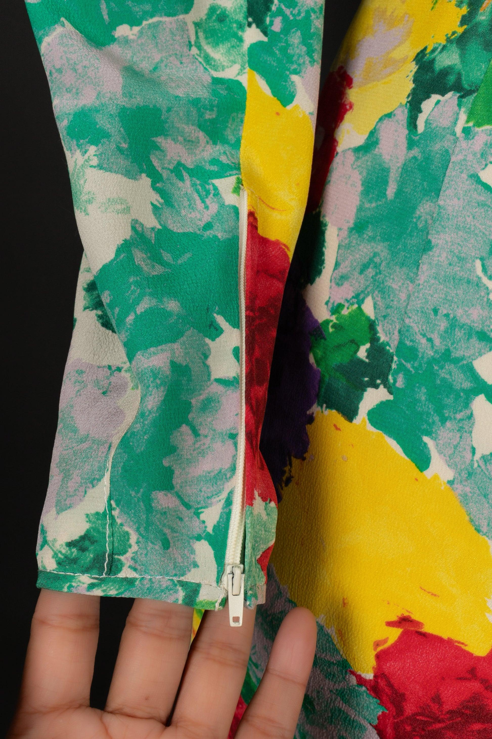 Ungaro Multicolored Crepe Dress For Sale 2