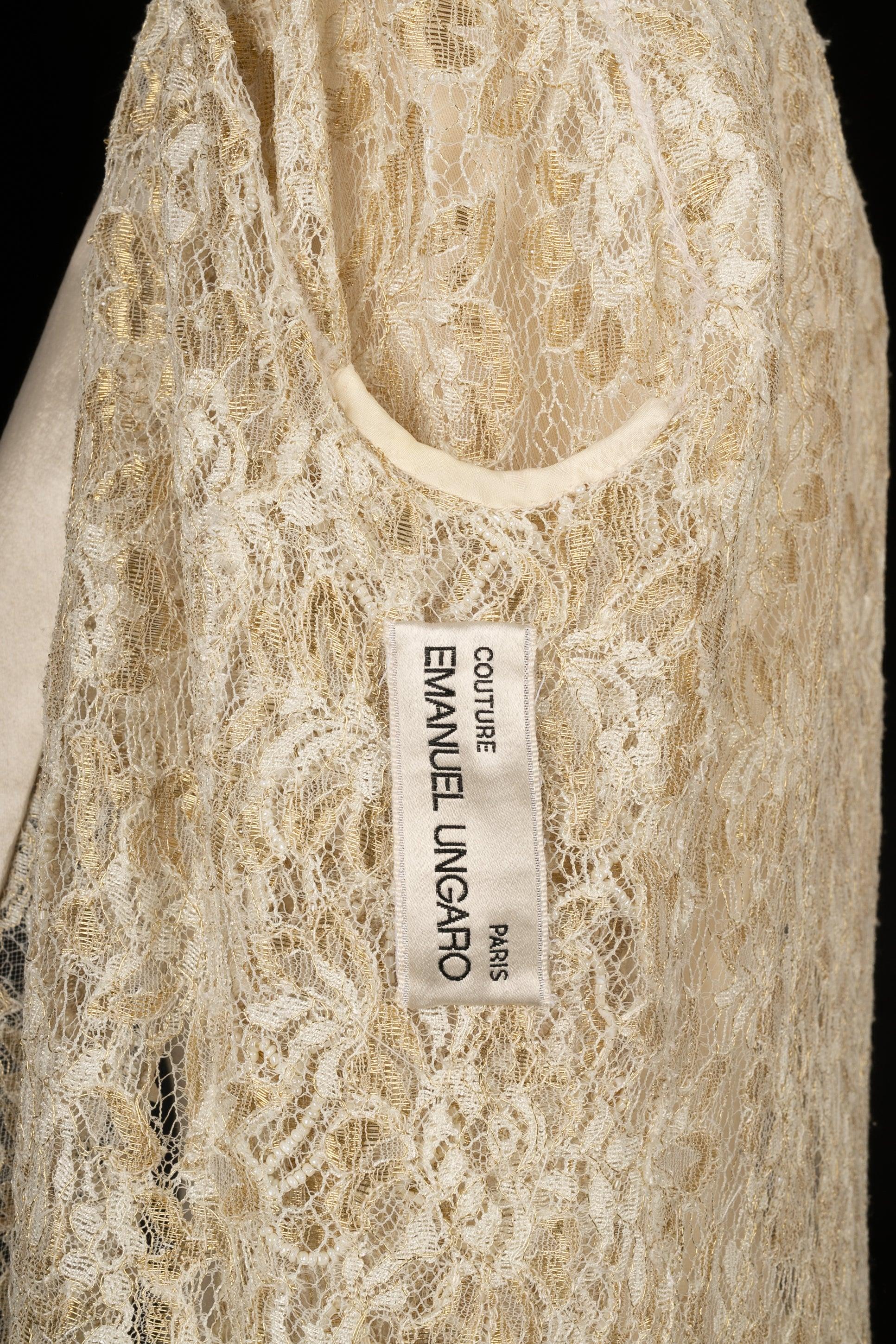 Ungaro Off-White Crepe Pant Jumpsuit with Jacket Haute Couture, 1997 8