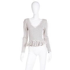 Ungaro Parallele - Pull en soie cachemire à pois et nœud papillon, vintage, en stock