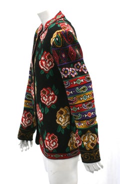 Ungaro Parallele Wool Intarsia Sweater Jacket