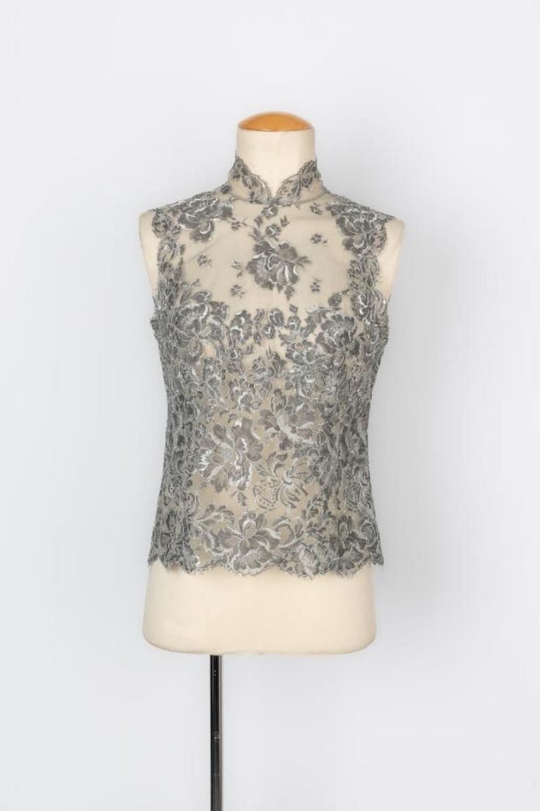 Ungaro Silvery Lace Set Couture, 1999 For Sale 1