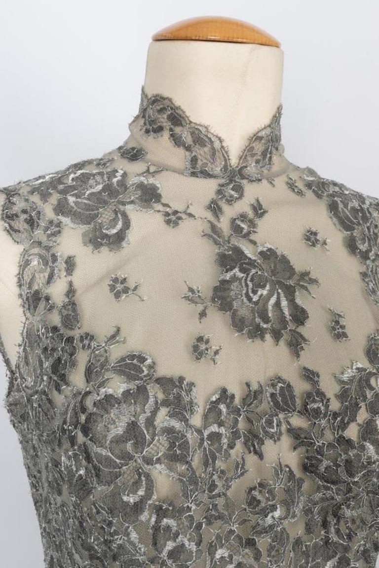 Ungaro Silvery Lace Set Couture, 1999 For Sale 2