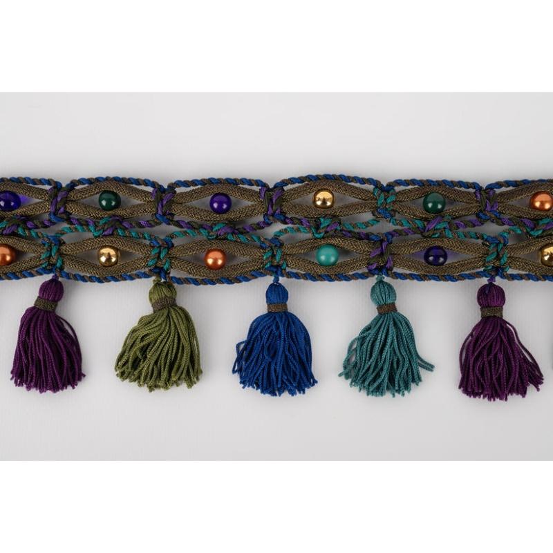 Ungaro Trimmings Belt with Glass Pearls, 1980 In Excellent Condition In SAINT-OUEN-SUR-SEINE, FR