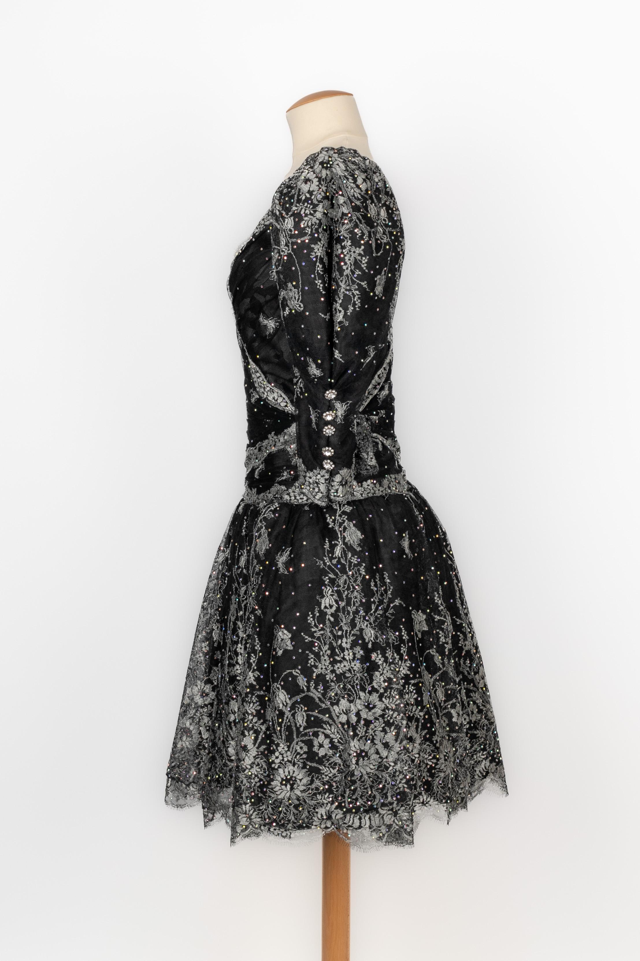 Gris Robe en tulle Ungaro Haute Couture en vente
