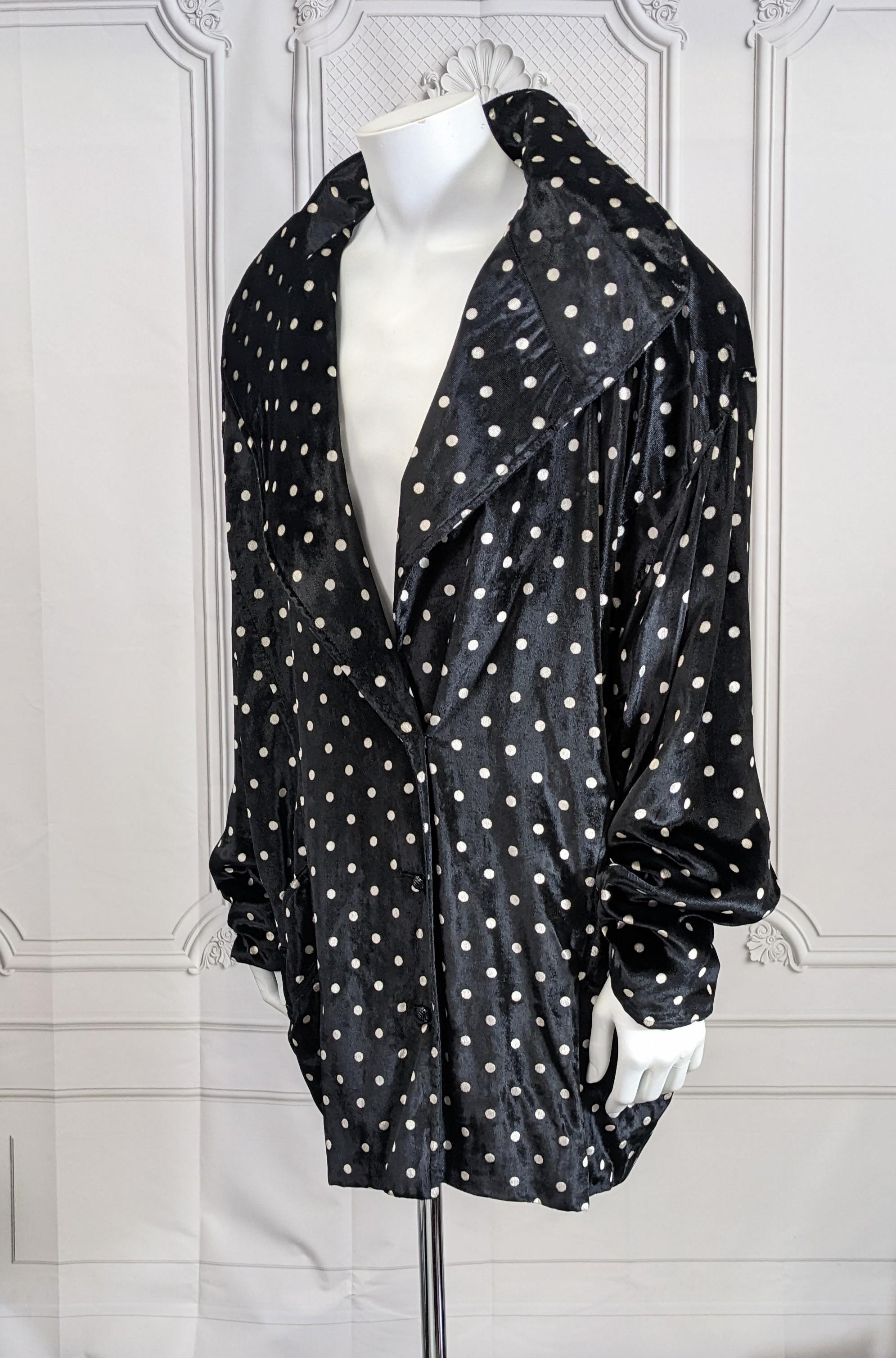Ungaro Velvet Polka Dot Evening Jacket For Sale 4
