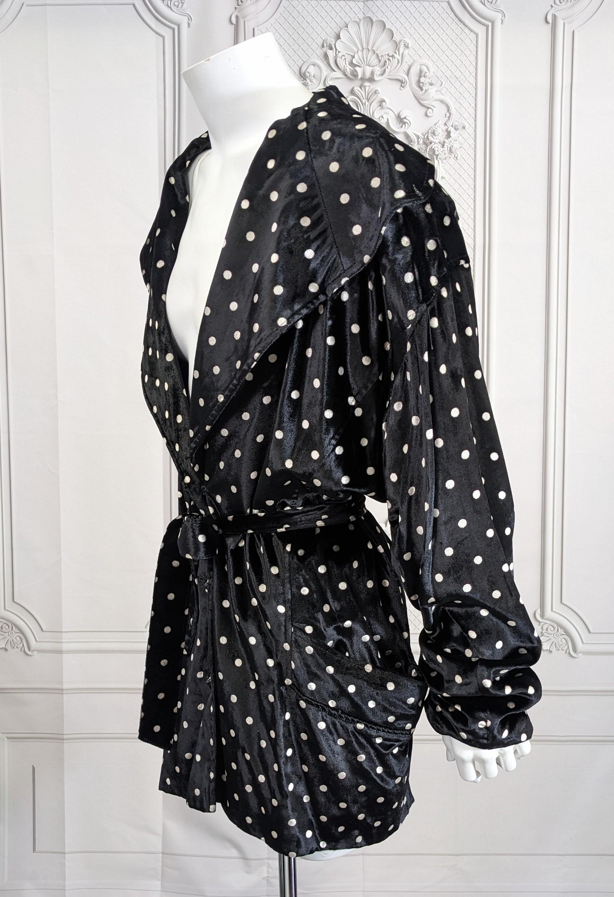 Ungaro Velvet Polka Dot Evening Jacket  In Excellent Condition For Sale In New York, NY