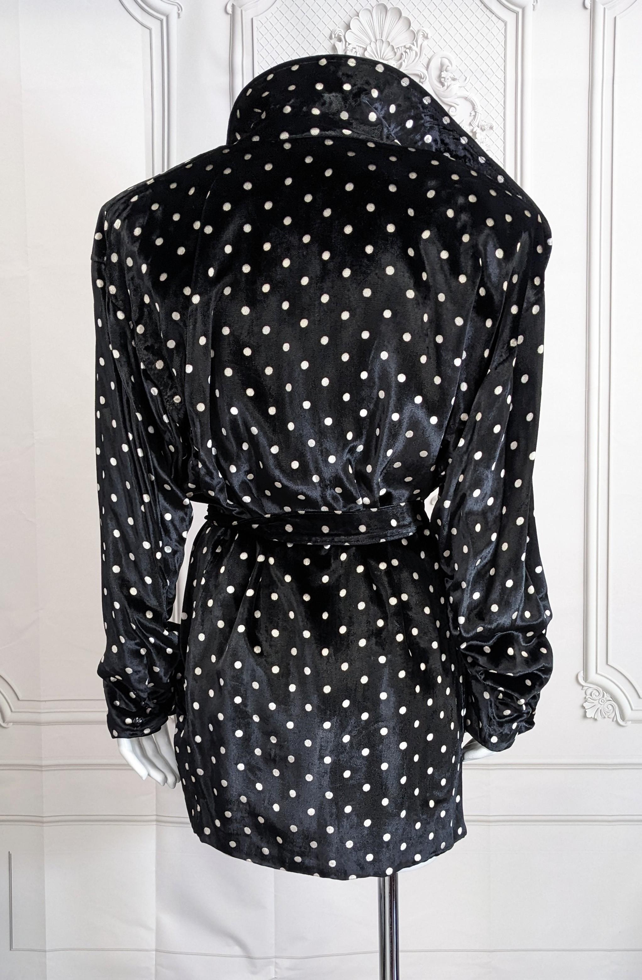 Women's Ungaro Velvet Polka Dot Evening Jacket For Sale
