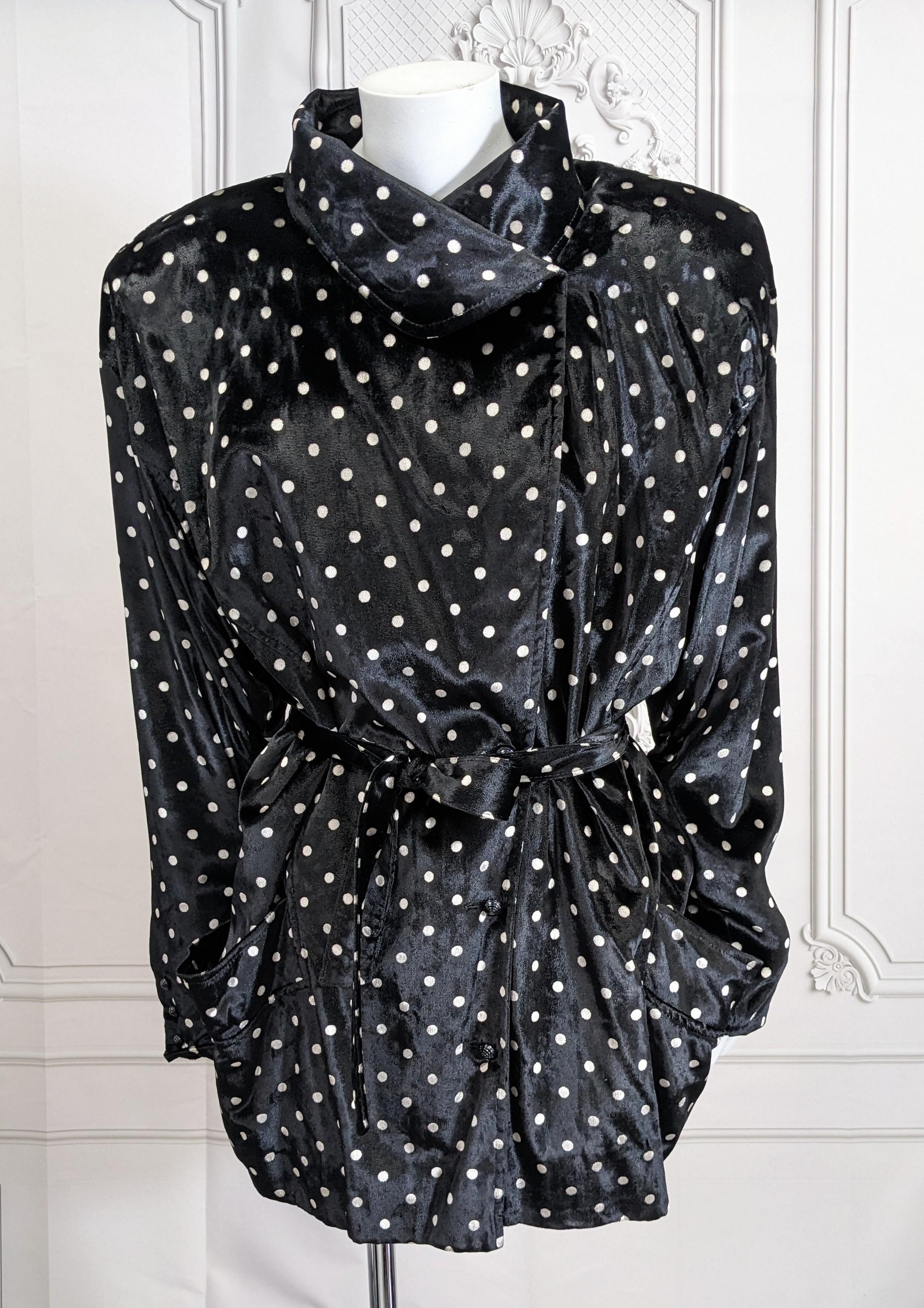 Ungaro Velvet Polka Dot Evening Jacket For Sale 1