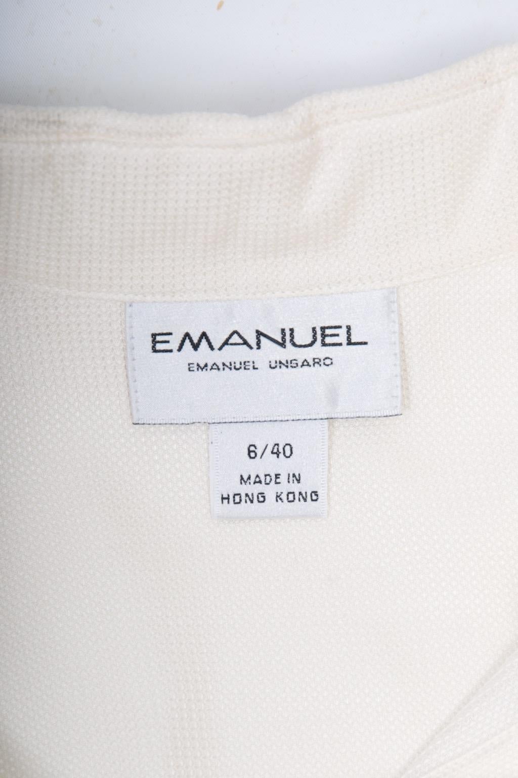 Chemise en soie blanche Ungaro, non portée en vente 4