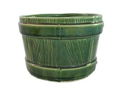 Ungemach Pottery Co., Vintage Ceramic 'Faux Bois' Planter, U.S., circa 1950s
